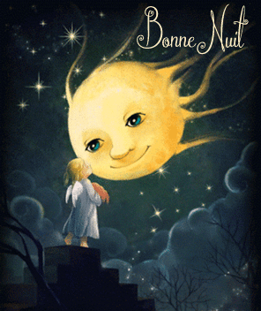 bonne nuit lune et ange